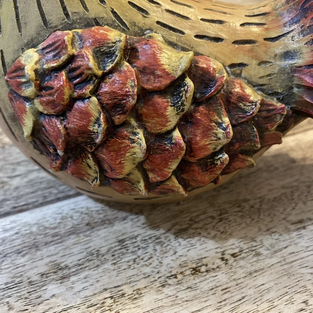 Resin Chicken Bejeweled Rooster Figurine Collectible Sculpture Whimsical 8